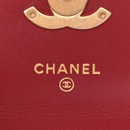 Chanel Calfskin Quilted Perfect Fit Coin Purse With Chain Burgundy 6 of 12