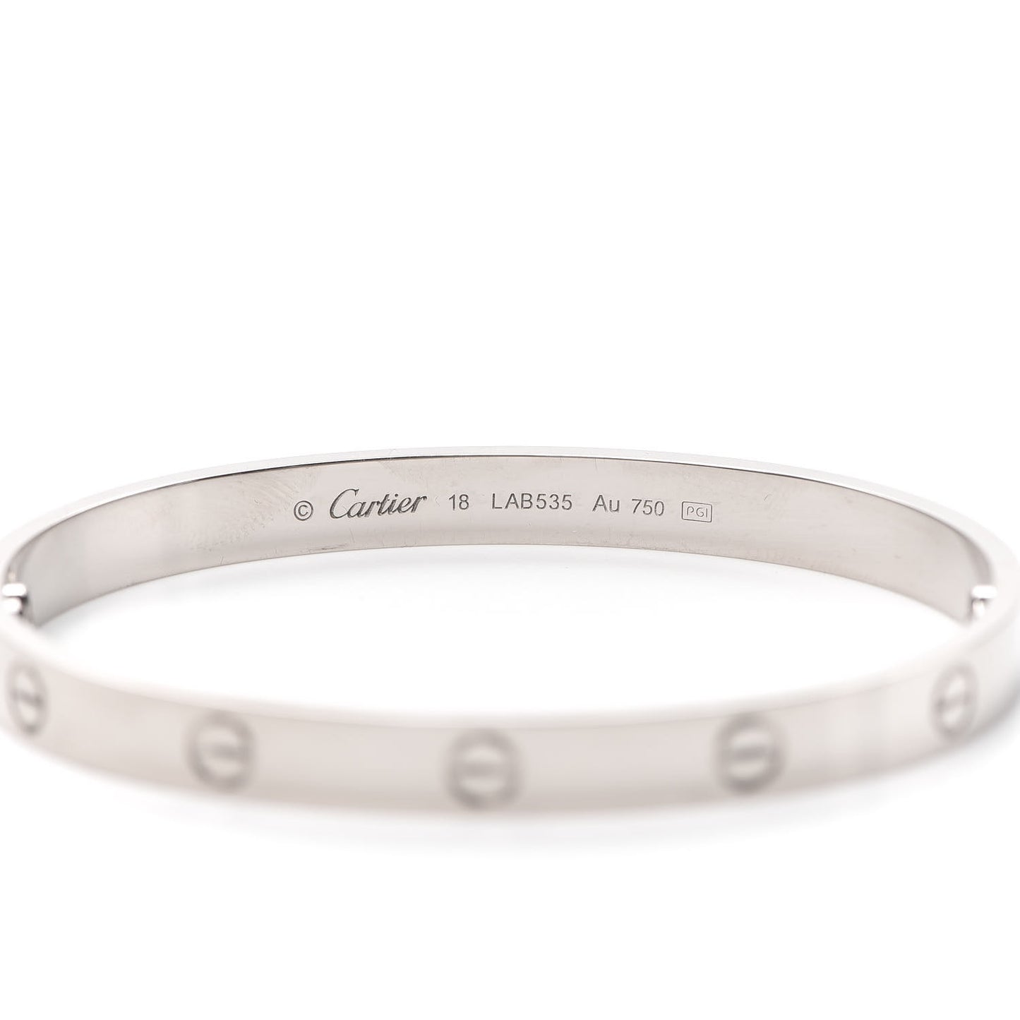 18K White Gold LOVE Bracelet 18