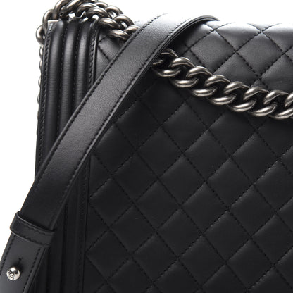 Chanel Lambskin Quilted Large Boy Flap Black 11 of 12