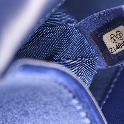 Chanel Velvet Quilted Small Boy Flap Blue 6 of 11