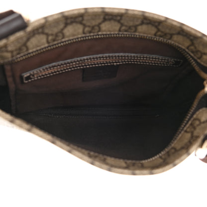 Gucci GG Supreme Monogram Small Flat Messenger Bag Dark Brown 5 of 11