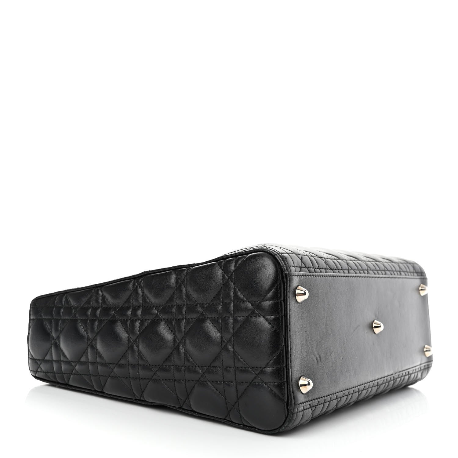 Christian Dior Lambskin Cannage Large Lady Dior Black 4 of 14