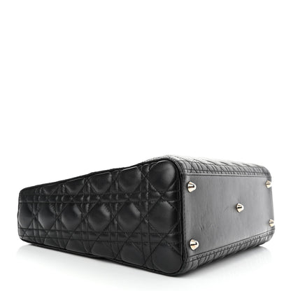 Christian Dior Lambskin Cannage Large Lady Dior Black 4 of 14