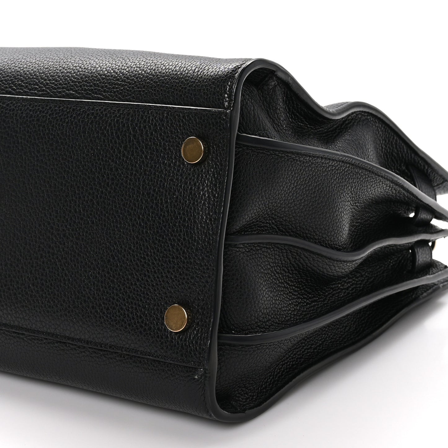 Grained Calfskin Small Supple Sac De Jour Black