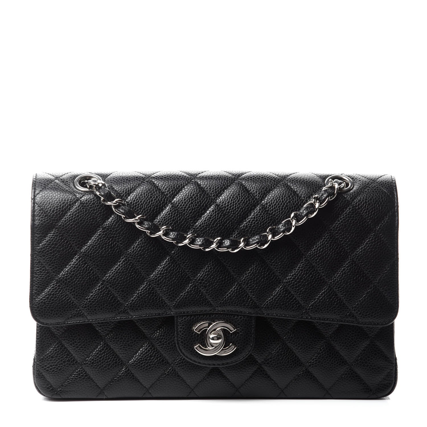 Chanel Caviar Quilted Medium Double Flap Black 1 of 12