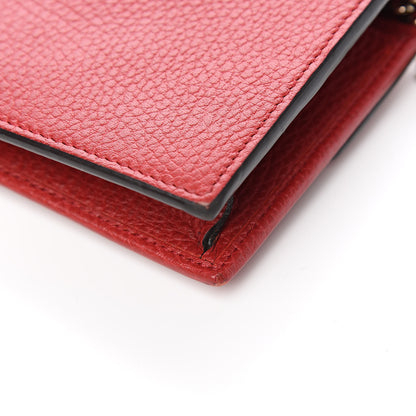 Gucci Dollar Calfskin Interlocking G Chain Wallet Red 12 of 13