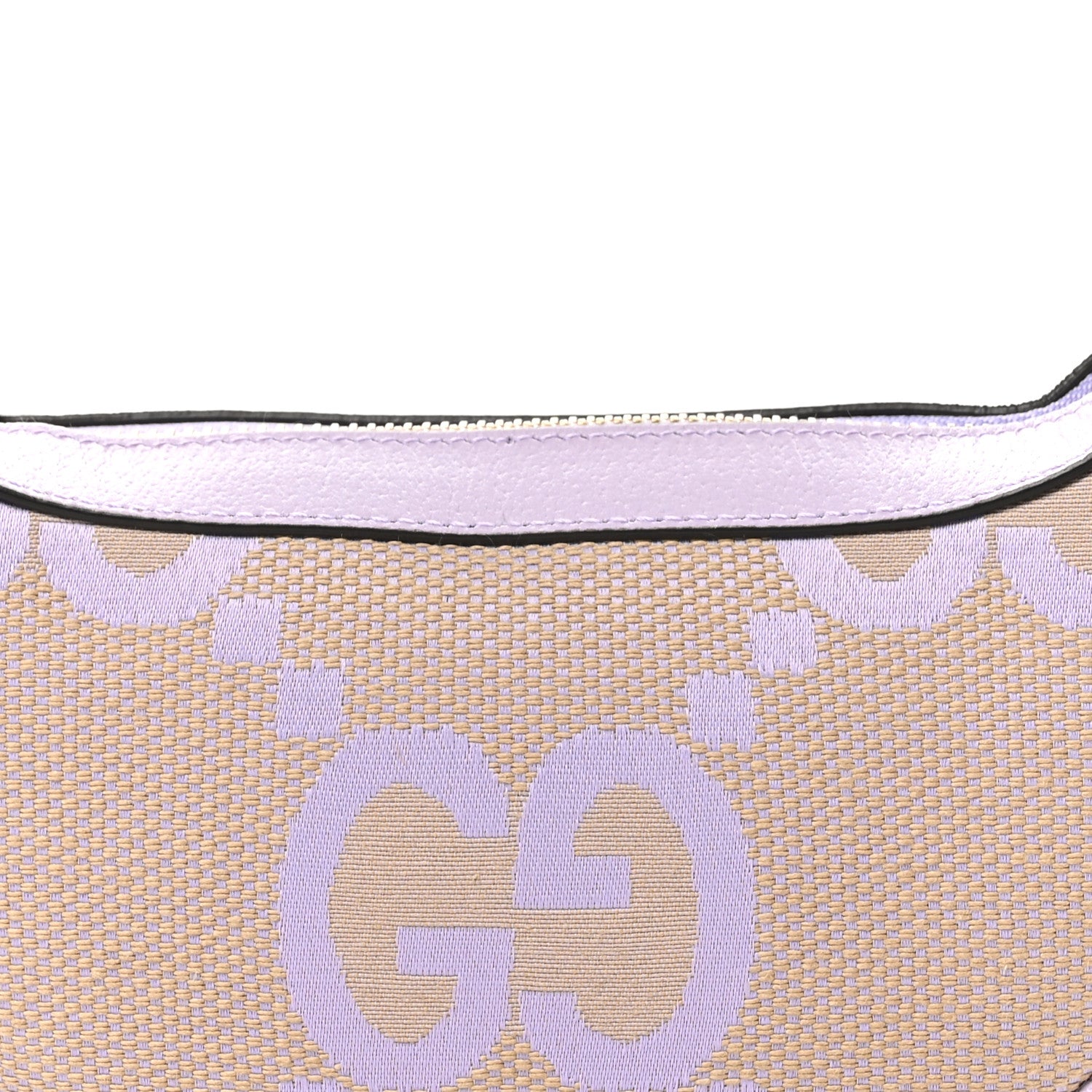 Gucci Monogram Jumbo GG Textured Dollar Calfskin Mini Ophidia Half Moon Hobo Beige Lapis 8 of 10