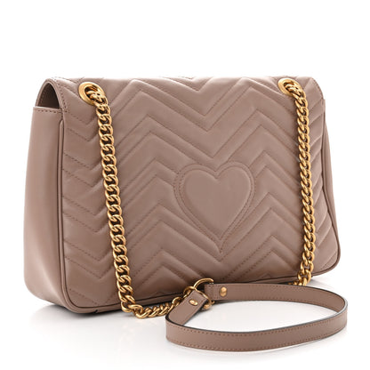 Gucci Calfskin Matelasse Medium GG Marmont Shoulder Bag Porcelain Rose 3 of 10