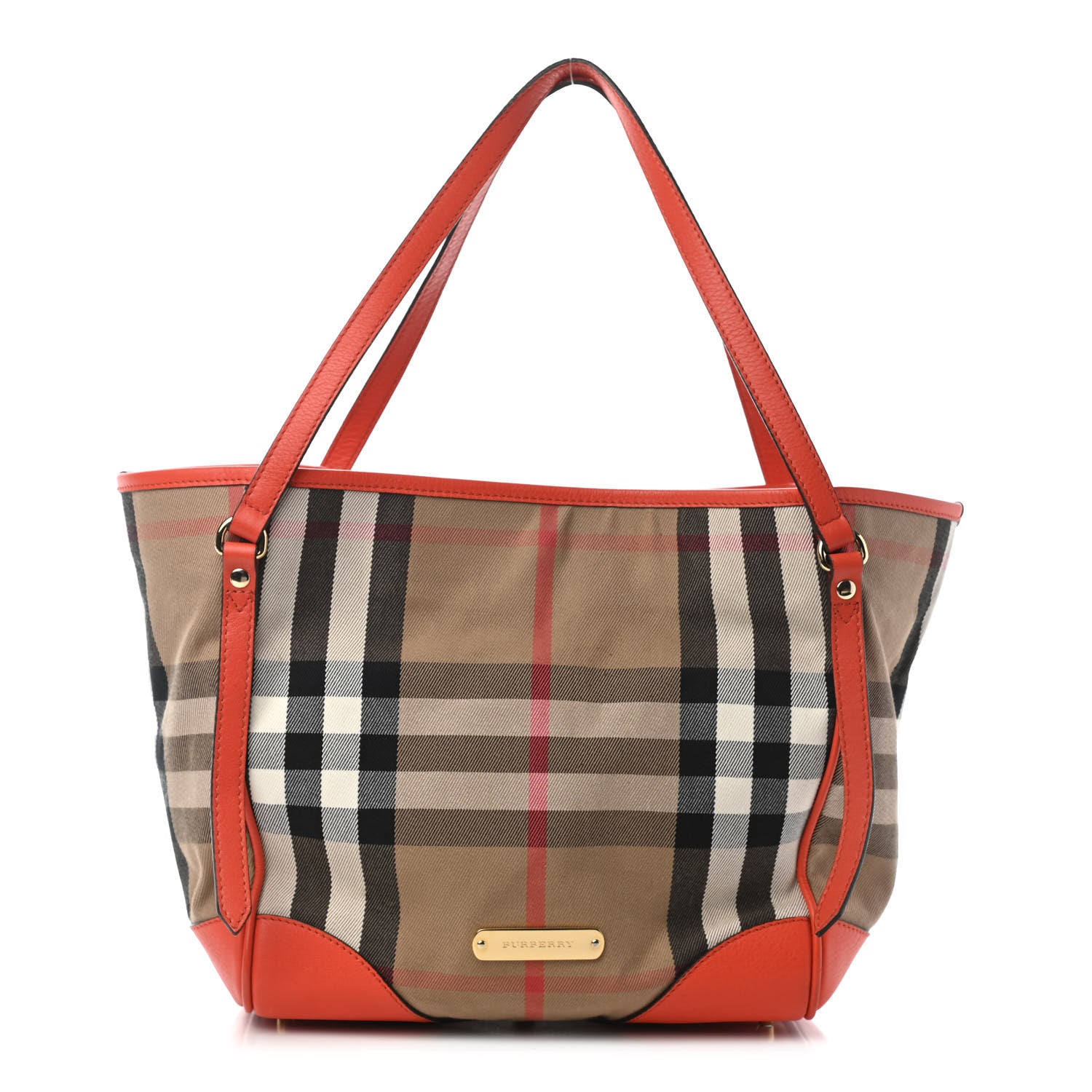 Burberry House Check Small Canterbury Tote Bright Russet 2 of 21