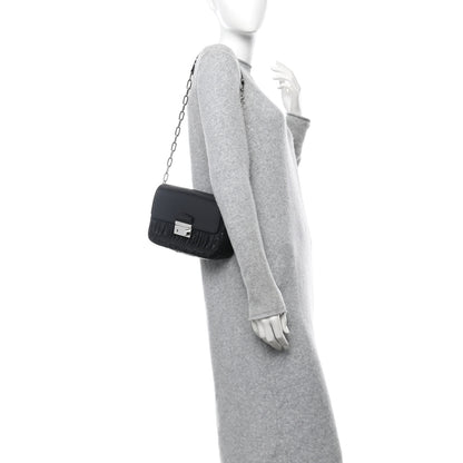 Prada Nappa Gaufre Sound Chain Flap Shoulder Bag Black 2 of 12