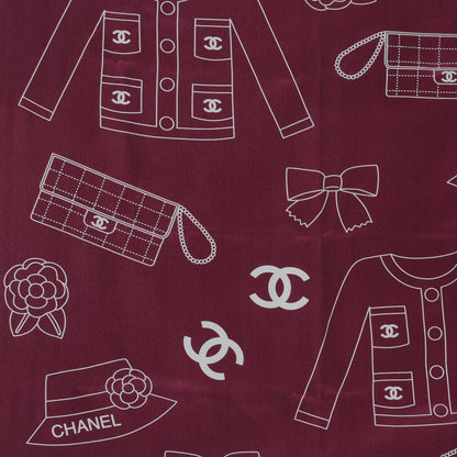 Chanel Silk Icons Square Scarf Bordeaux 1 of 5