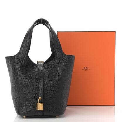 Hermes Taurillon Clemence Picotin Lock 18 PM Black 11 of 11