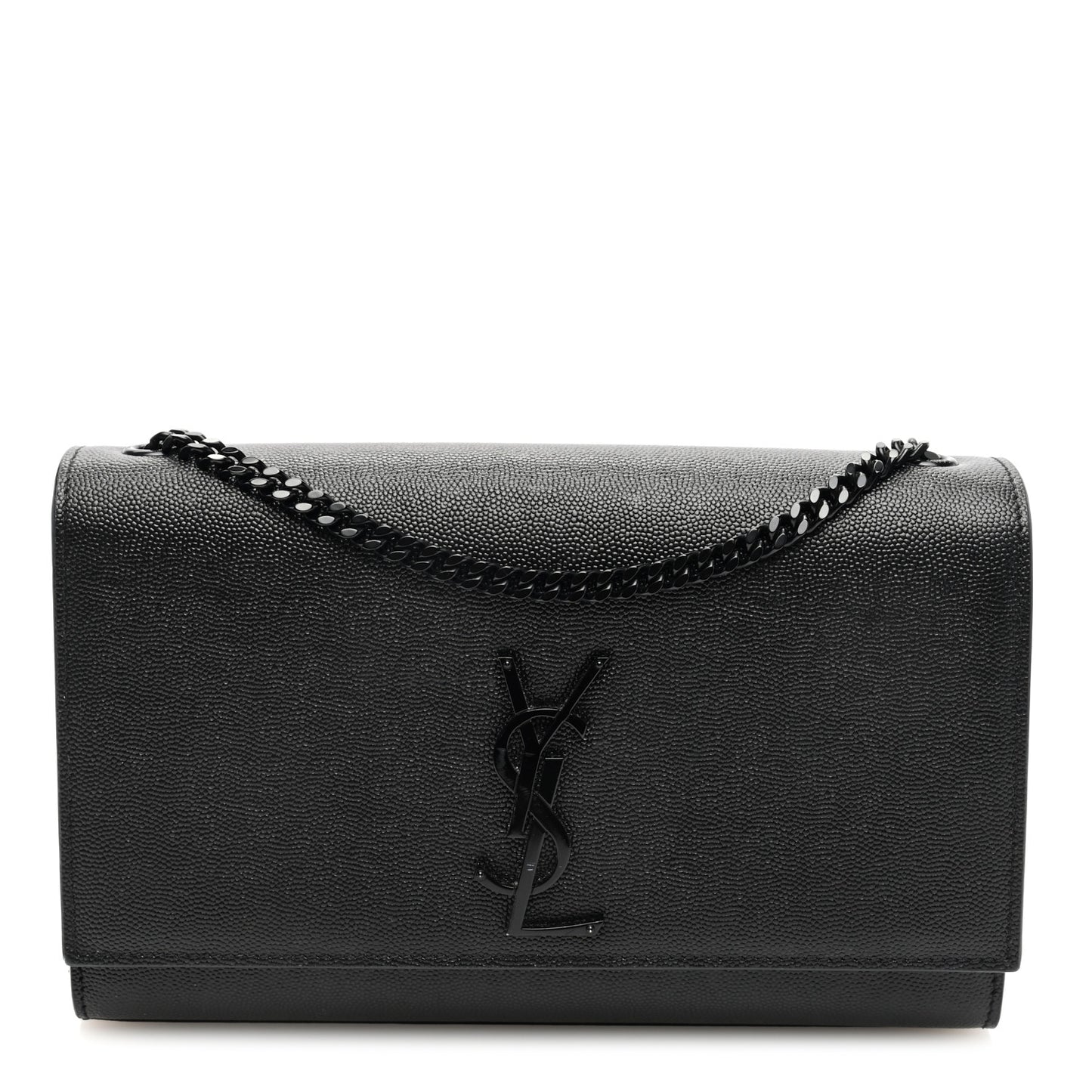 Grain De Poudre Medium Classic Monogram Monochrome Kate Satchel Black