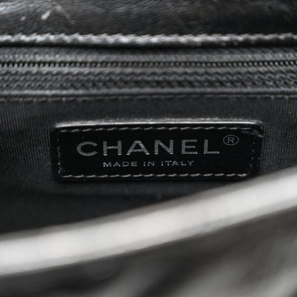 Chanel Shiny Goatskin Quilted Small Double Chained Messenger Flap Black 6 of 13