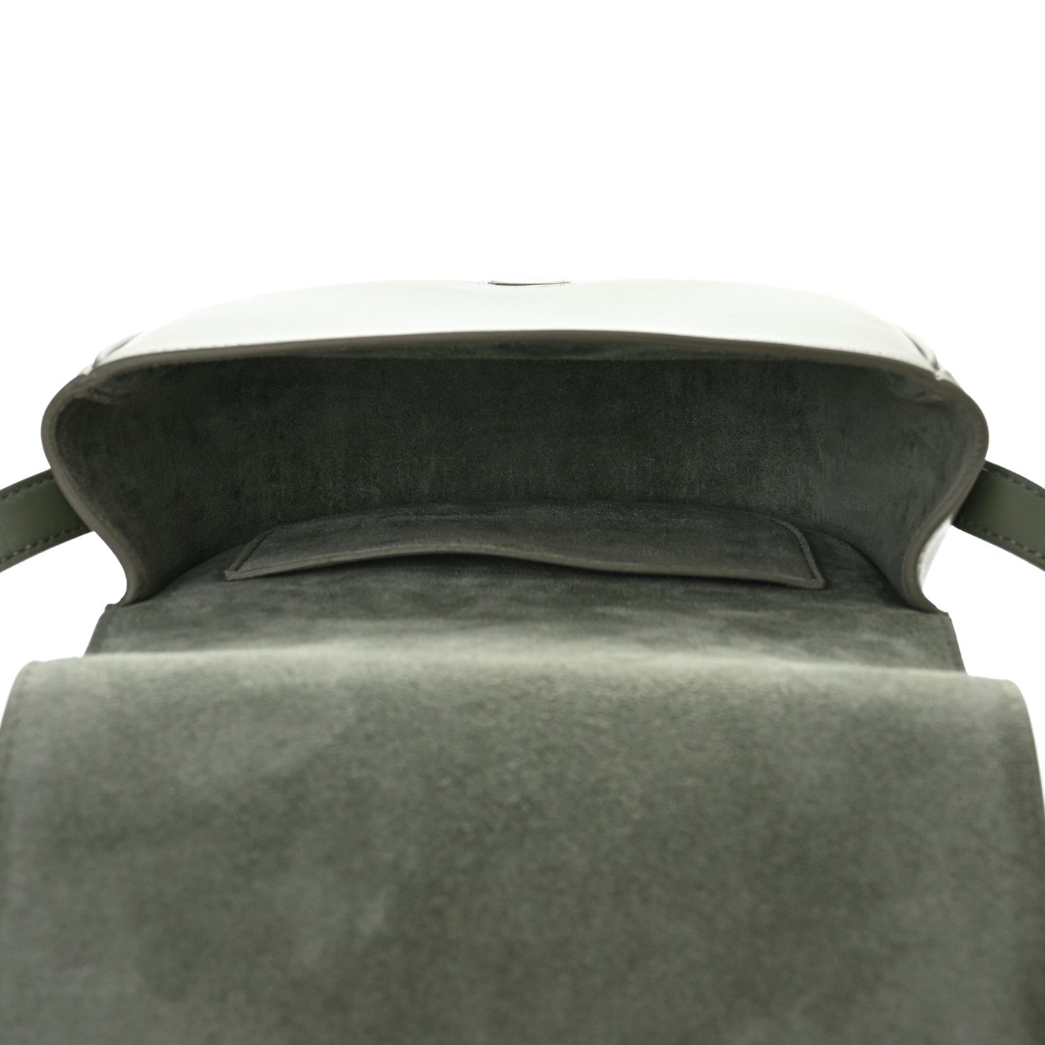 Celine Smooth Calfskin Cuir Triomphe Folco Crossbody Bag Army Green 5 of 12