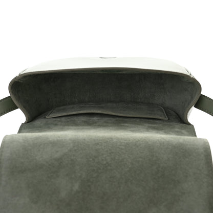 Celine Smooth Calfskin Cuir Triomphe Folco Crossbody Bag Army Green 5 of 12