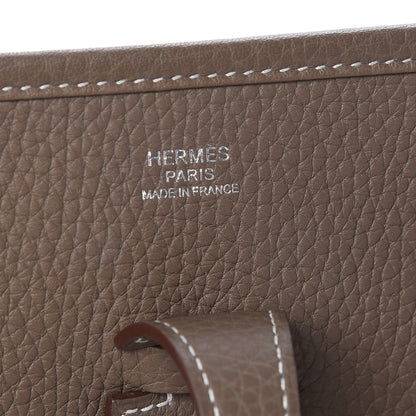 Hermes Taurillon Clemence Evelyne III PM Etoupe 6 of 10