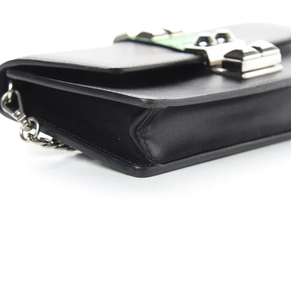 Prada City Calfskin Studded Mini Elektra Crossbody Bag Black Verde 9 of 15