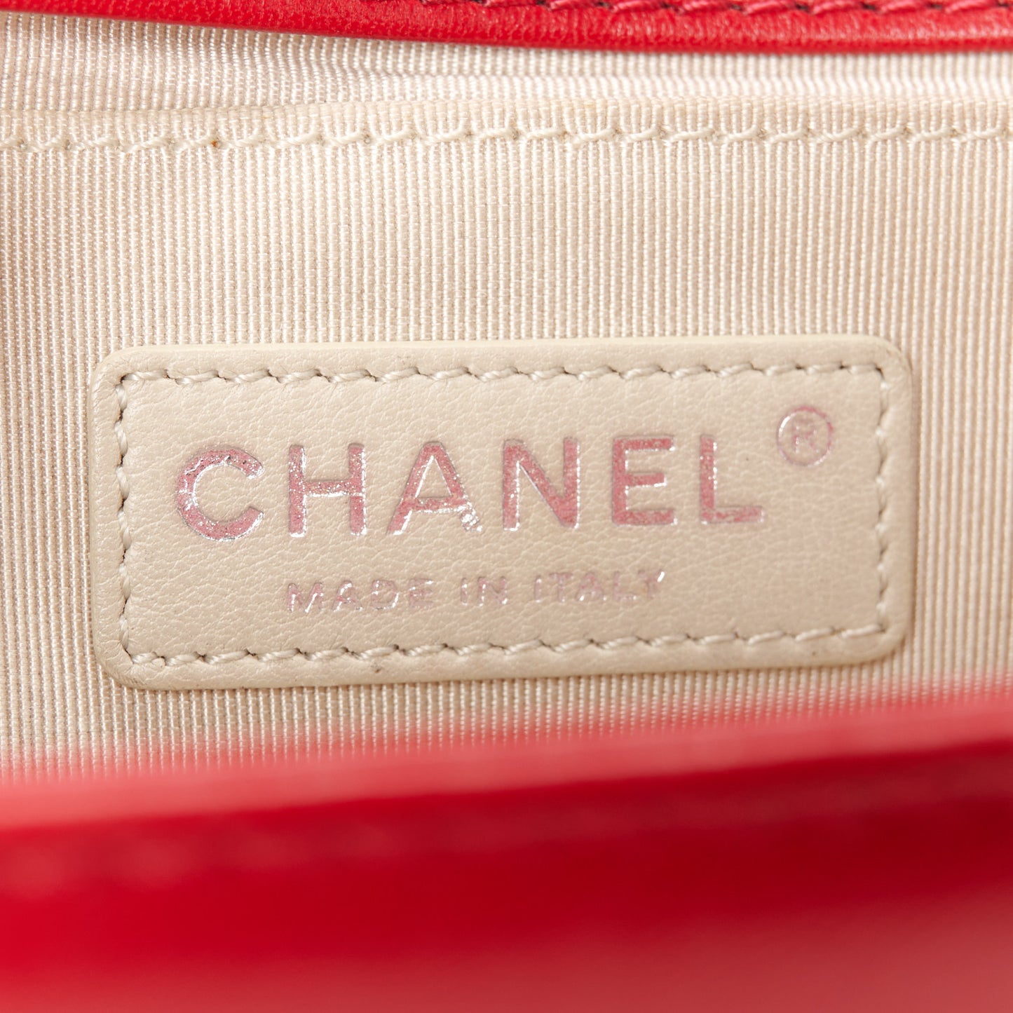 Perforated Lambskin Quilted Medium Boy Flap Pink