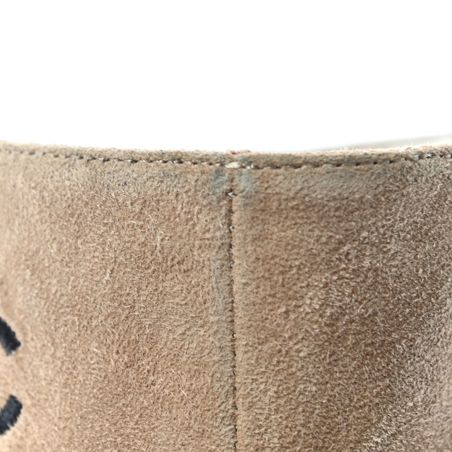 Suede Calfskin Satin Gabrielle Cap Toe Short Boots 38 Beige Black