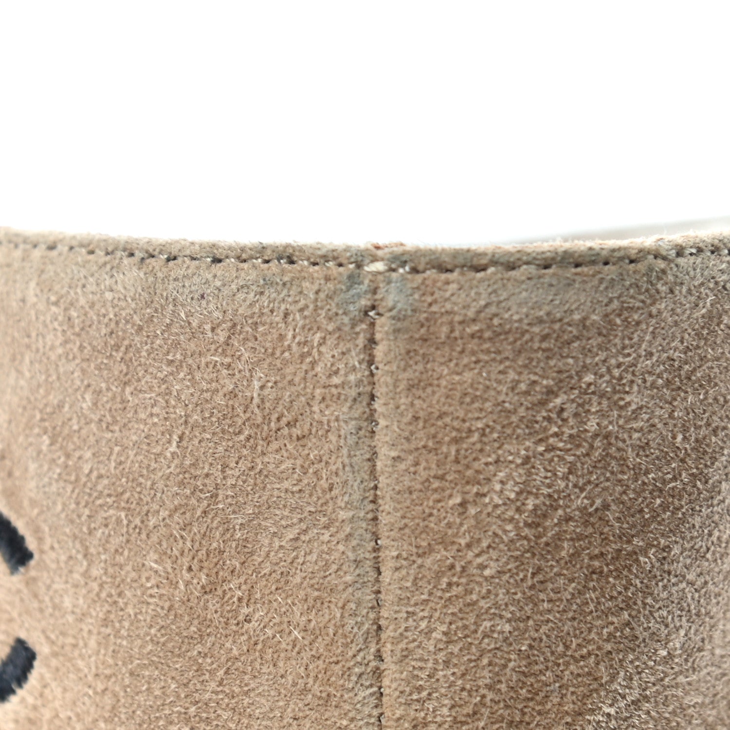 Chanel Suede Calfskin Satin Gabrielle Cap Toe Short Boots 38 Beige Black 10 of 12