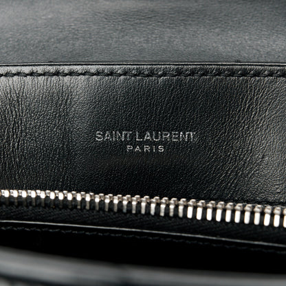 Saint Laurent Calfskin Y Quilted Monogram Small Loulou Chain Satchel Black 6 of 12