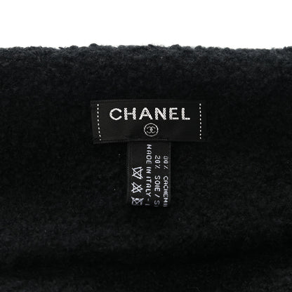 Chanel Cashmere CC Beanie Hat Black Gold 4 of 4