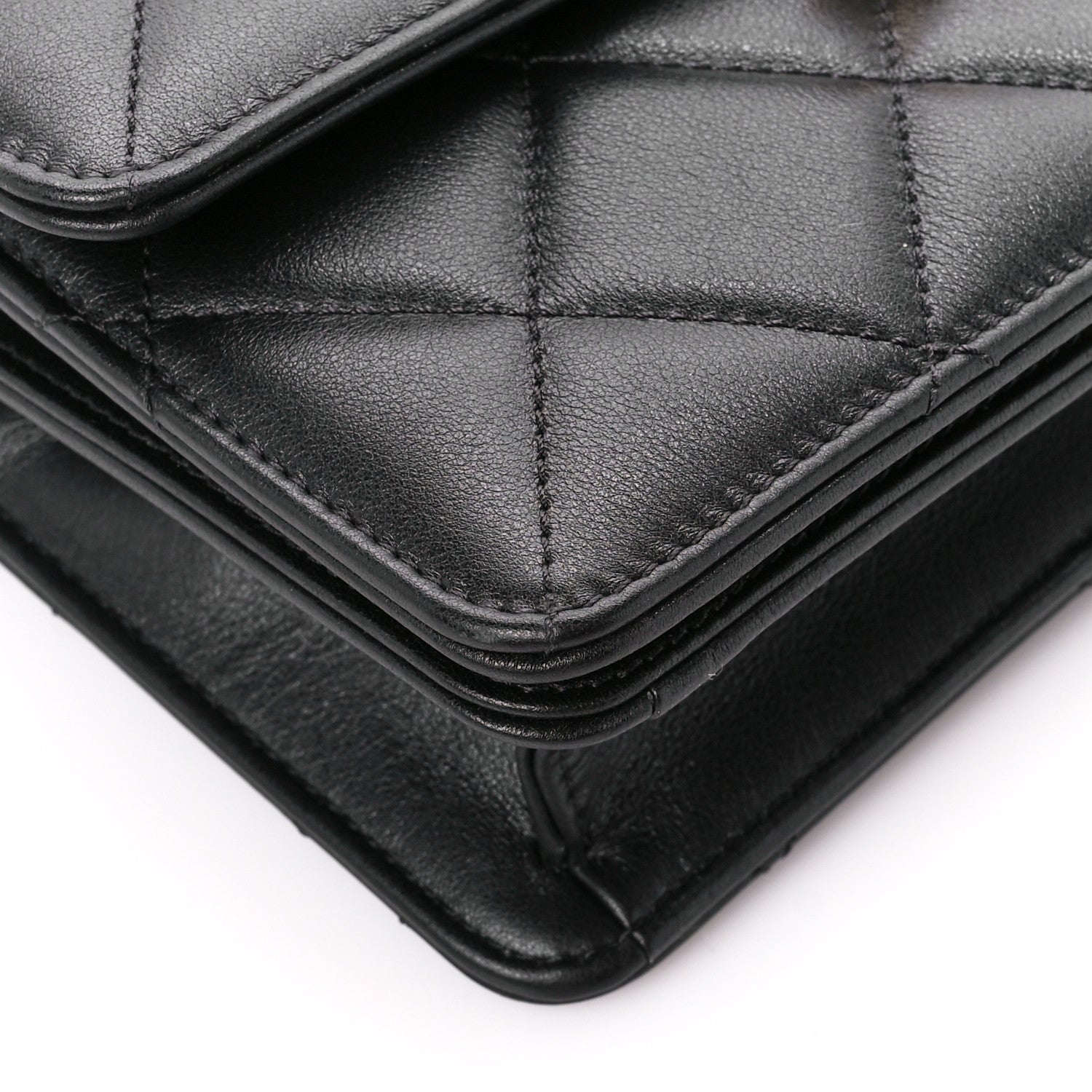 Chanel Shiny Calfskin Quilted Mini Metal Top Handle Flap Black 9 of 11