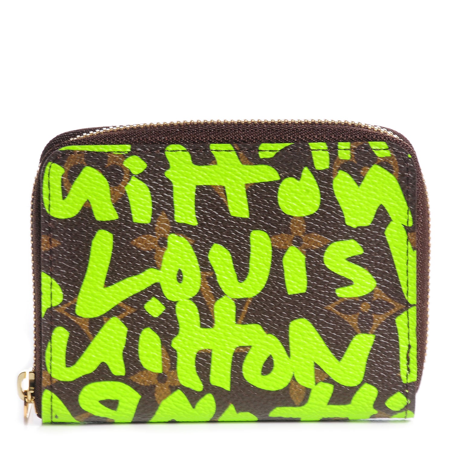 Louis Vuitton Monogram Graffiti Zippy Coin Purse Wallet Green 1 of 14