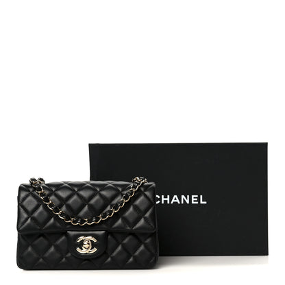 Chanel Lambskin Quilted Mini Rectangular Flap Black 12 of 12
