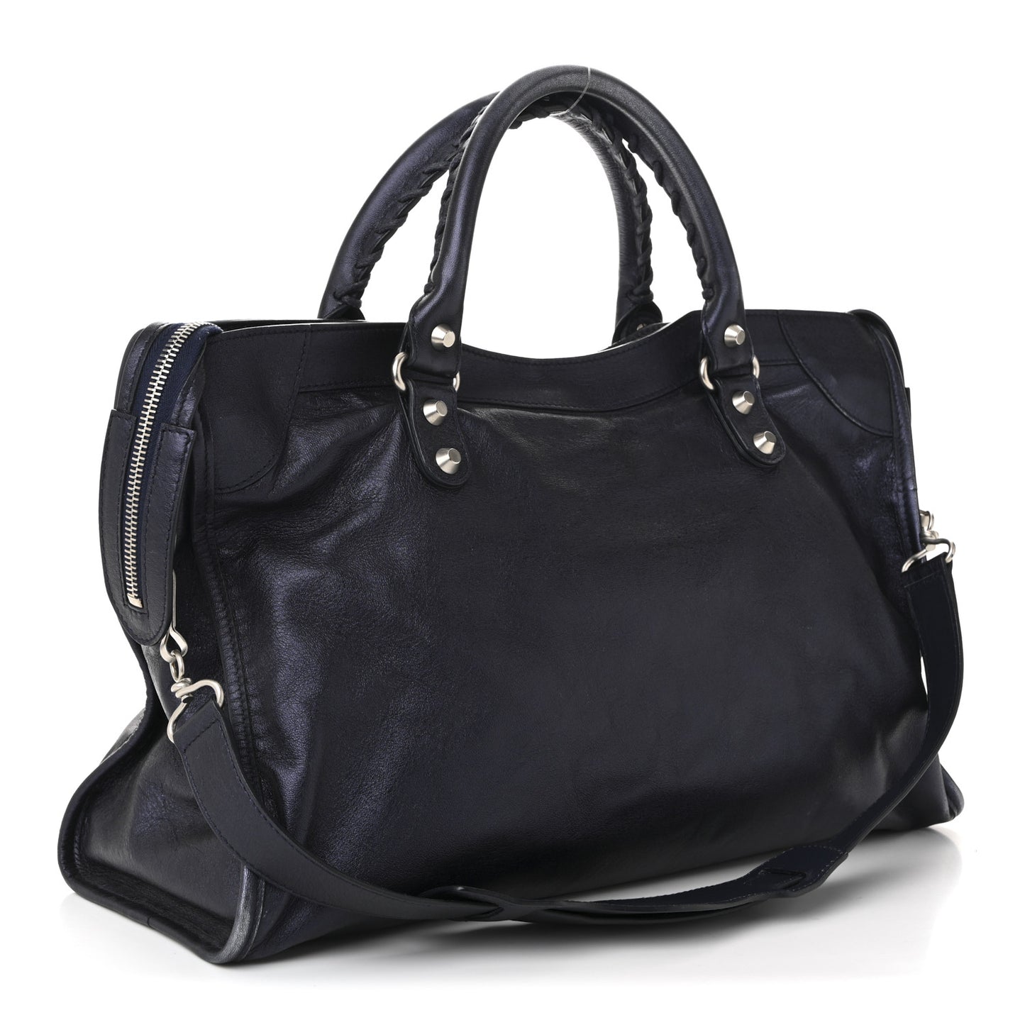 Metallic Agneau Classic Silver Hardware City Maree