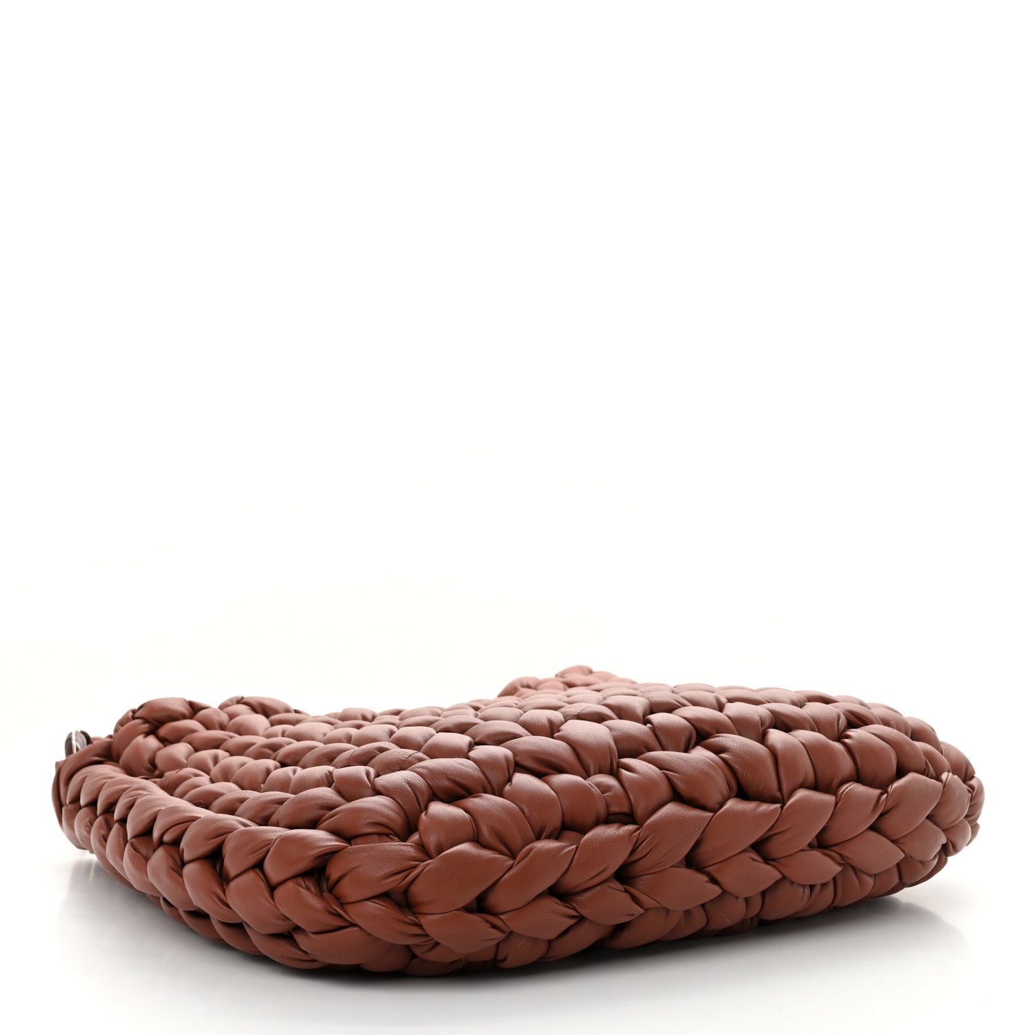 Chloe Lambskin Woven Wooden C Shoulder Bag Sepia Brown 5 of 10