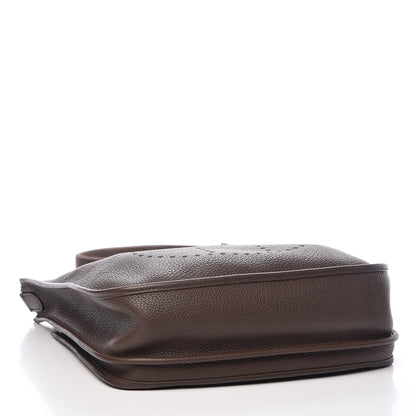 Hermes Taurillon Clemence Evelyne III GM Chocolate 4 of 9