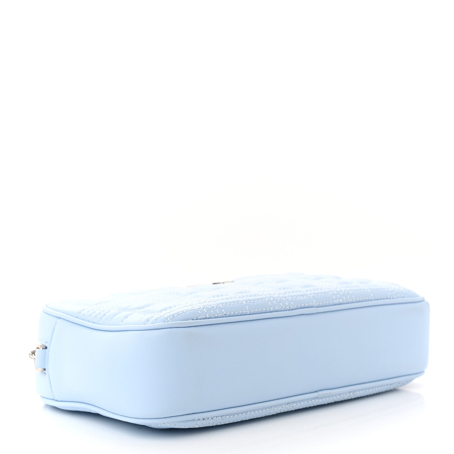 Lambskin Quilted Mini Lola Camera Bag Pale Blue