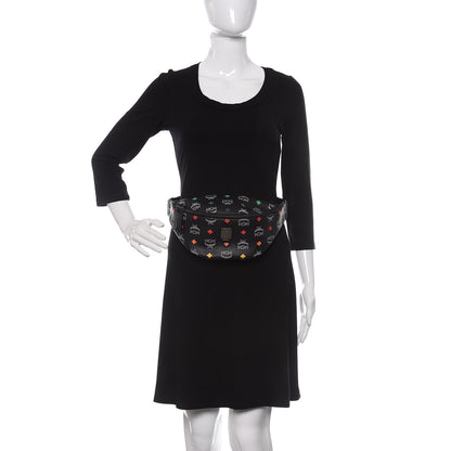 MCM Skyoptic Visetos Small Fursten Belt Bag Diamond Black 2 of 9
