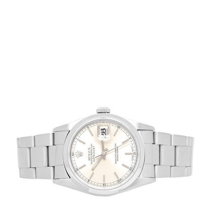 Rolex Stainless Steel 36mm Oyster Perpetual Datejust Watch Silver 16200 2 of 5