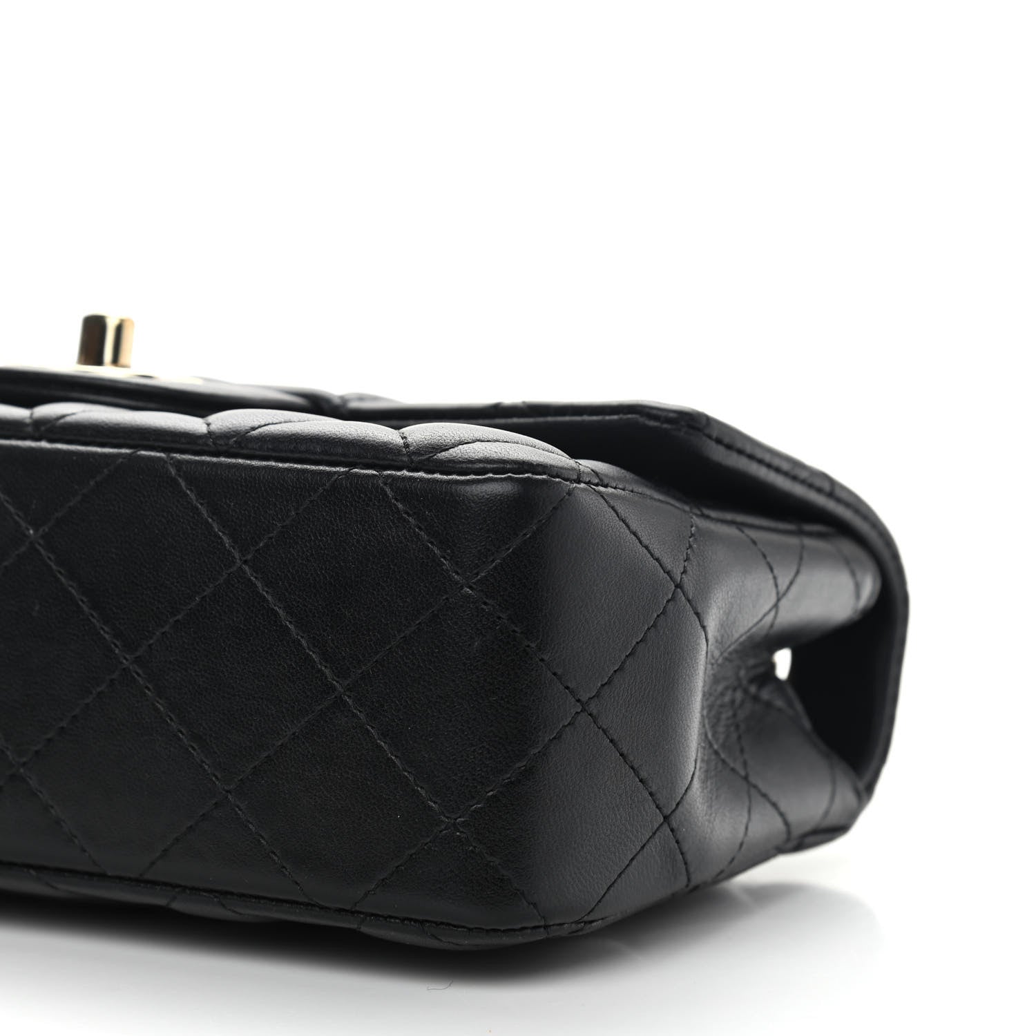 Chanel Lambskin Quilted Mini Rectangular Flap Black 9 of 10