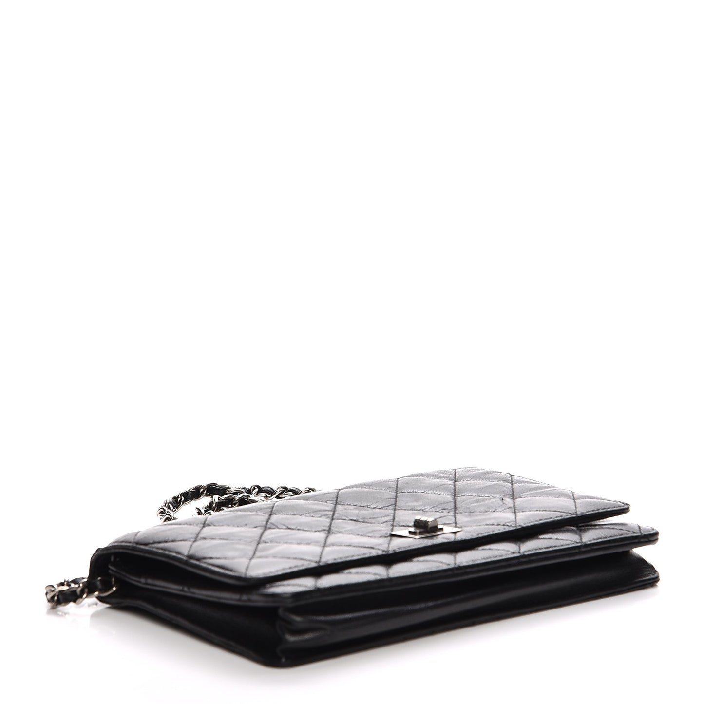 Lambskin Quilted Reissue Wallet On Chain WOC Black