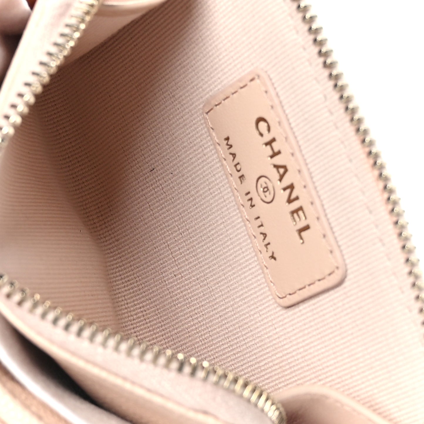 Caviar Quilted Zip Coin Purse Light Pink