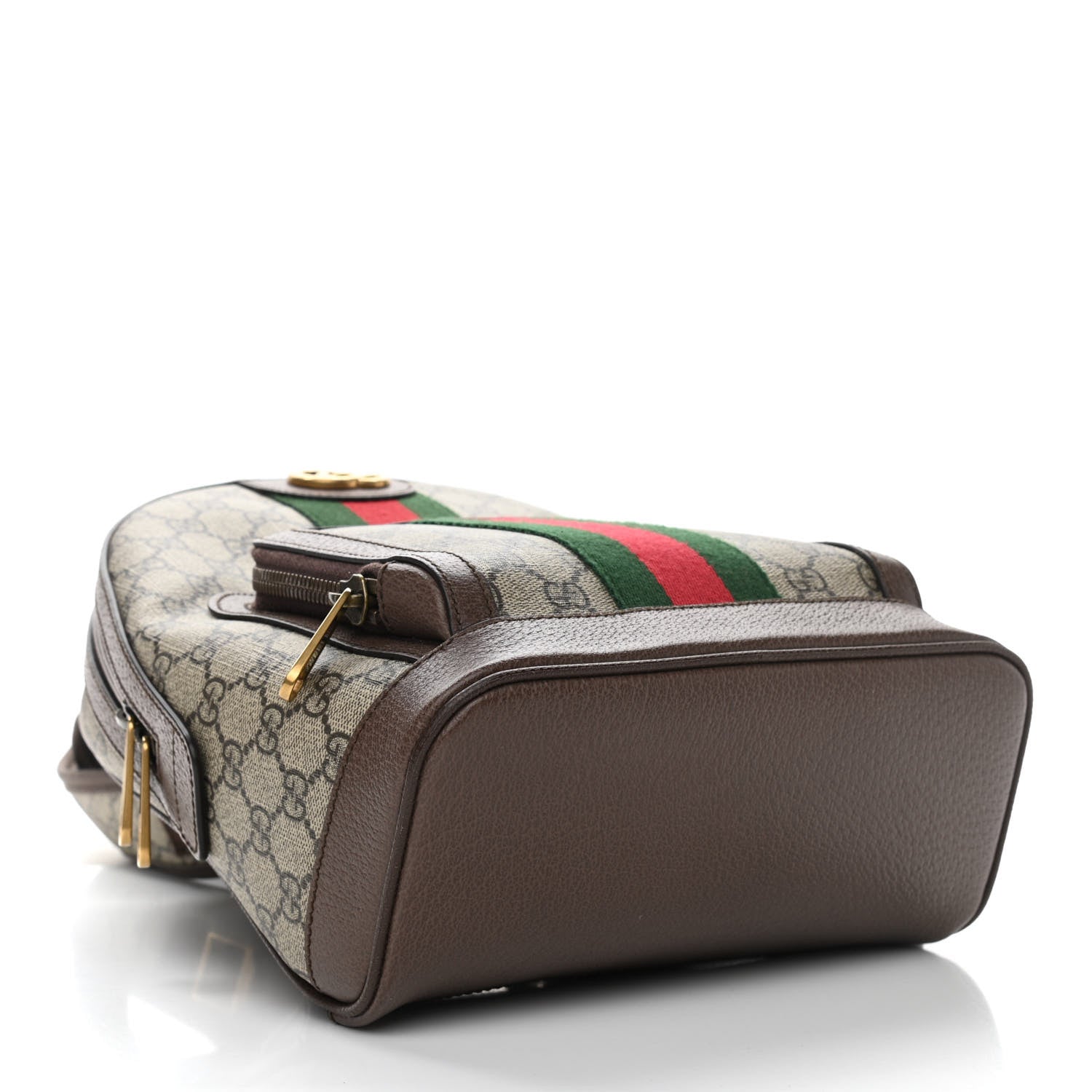 Gucci GG Supreme Monogram Calfskin Web Small Ophidia Day Backpack Beige Ebony New Acero 4 of 11