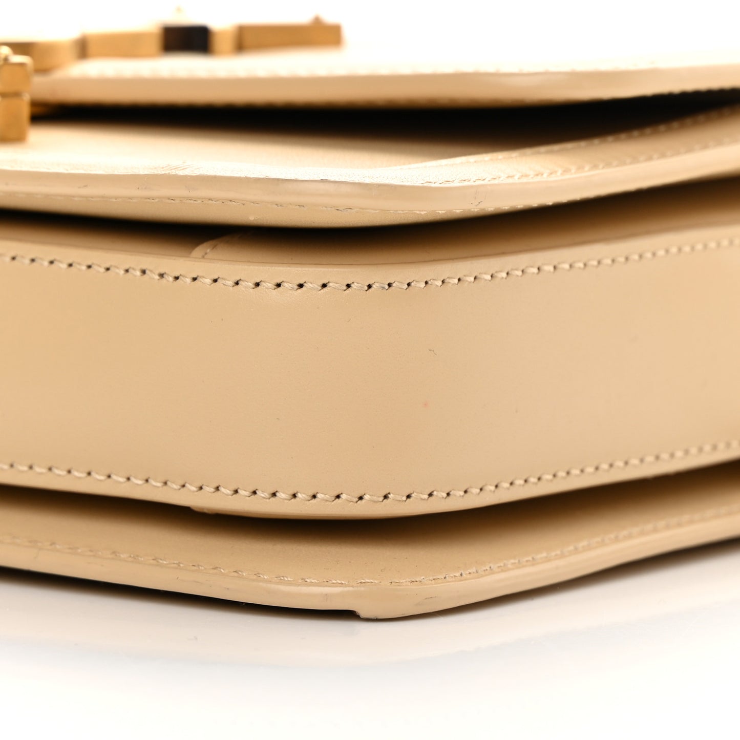 Smooth Calfskin Small Solferino Satchel Ivory Natural