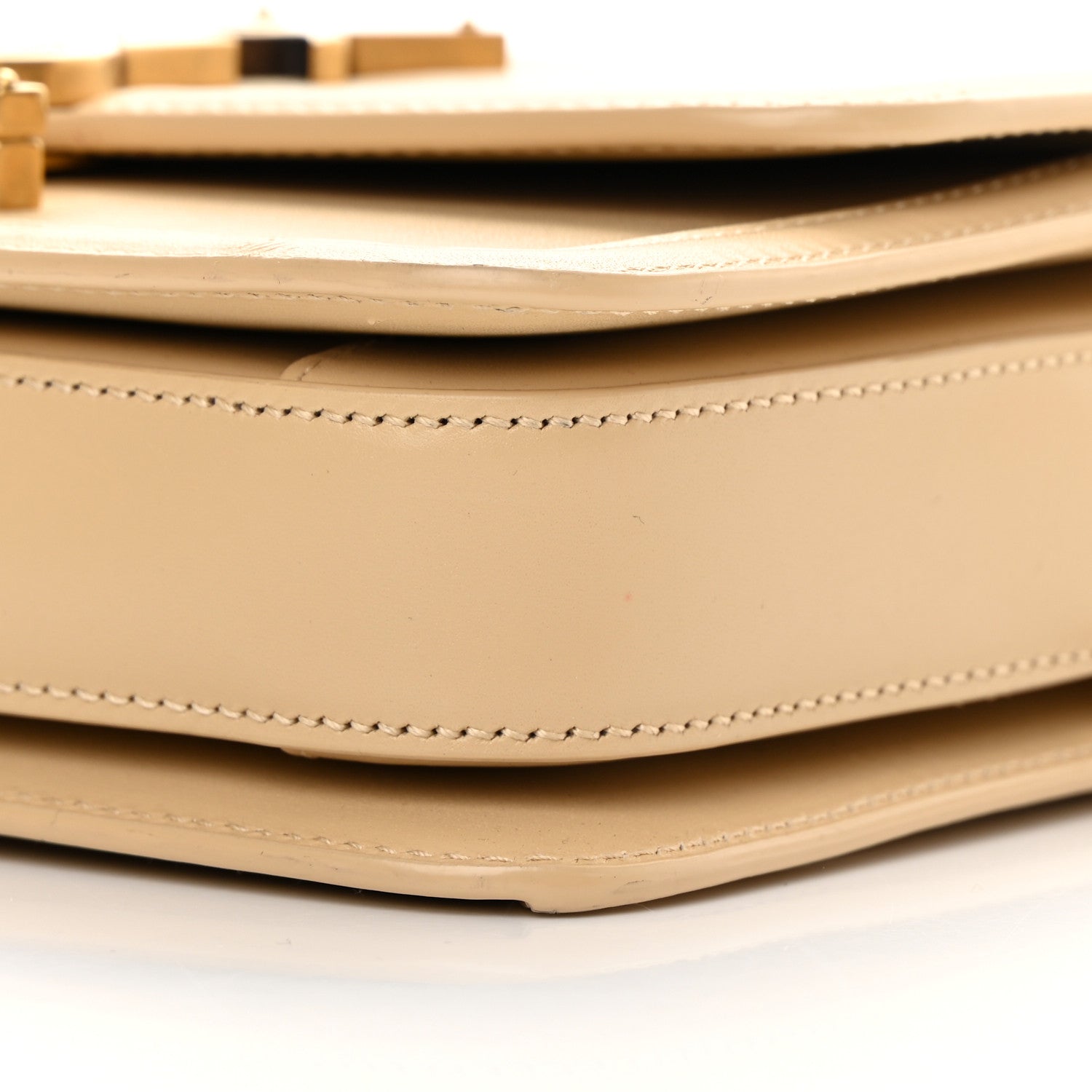 Saint Laurent Smooth Calfskin Small Solferino Satchel Ivory Natural 9 of 14