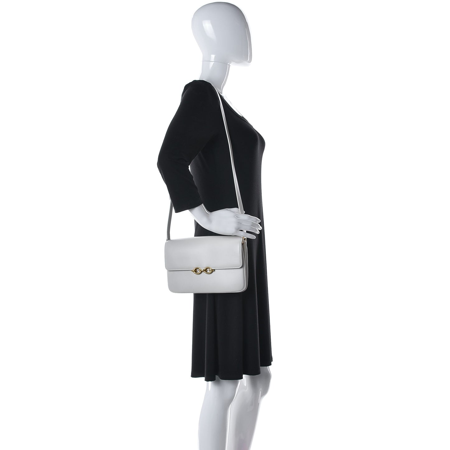 Smooth Calfskin Le Maillon Satchel Crema Soft