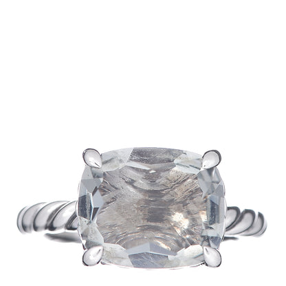 David Yurman Sterling Silver Prasiolite 10mm Cable Classics Ring 53 6.5 1 of 5