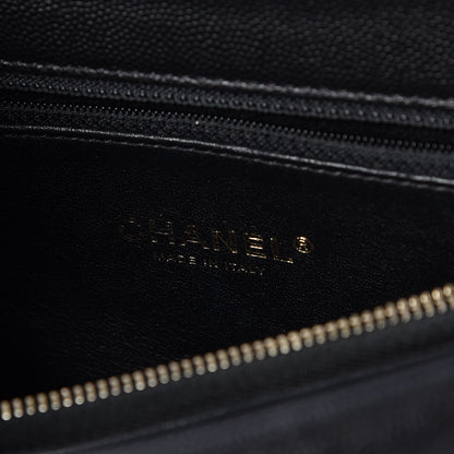 Chanel Caviar Lizard Quilted Small Coco Handle Flap Black 6 of 8