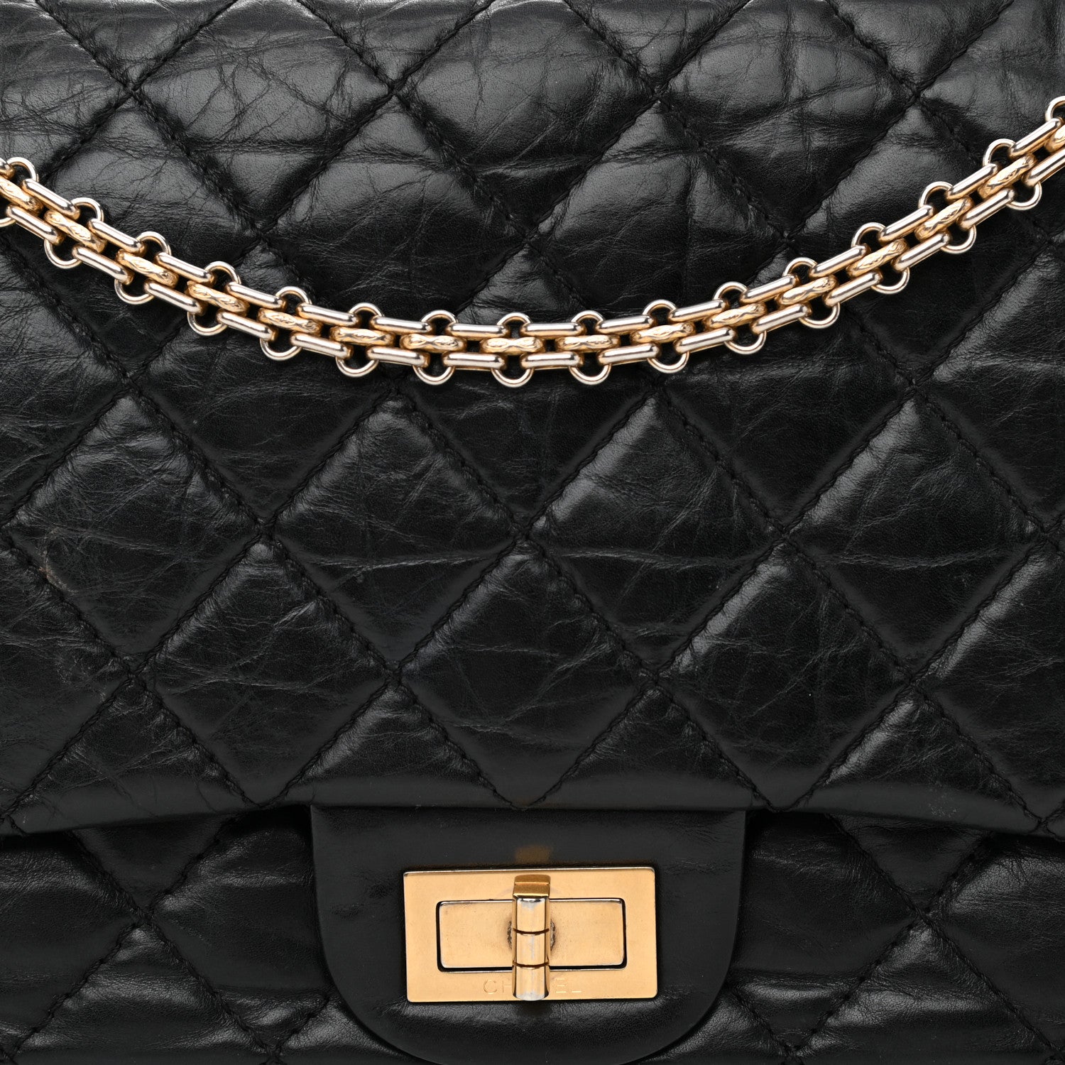 Chanel Aged Calfskin Quilted 2.55 Reissue 227 Flap Black 10 of 13