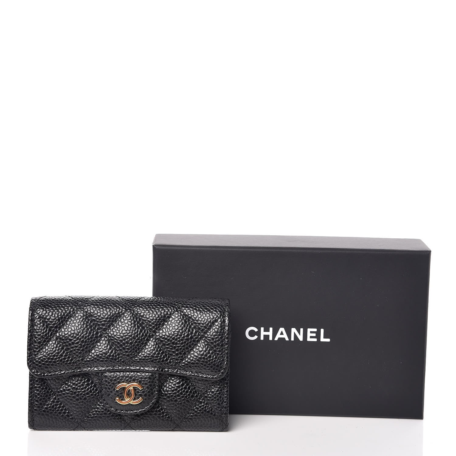 Chanel Caviar Quilted Flap Card Holder Black 8 of 8