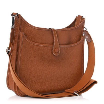 Hermes Taurillon Clemence Evelyne III PM Gold 3 of 14