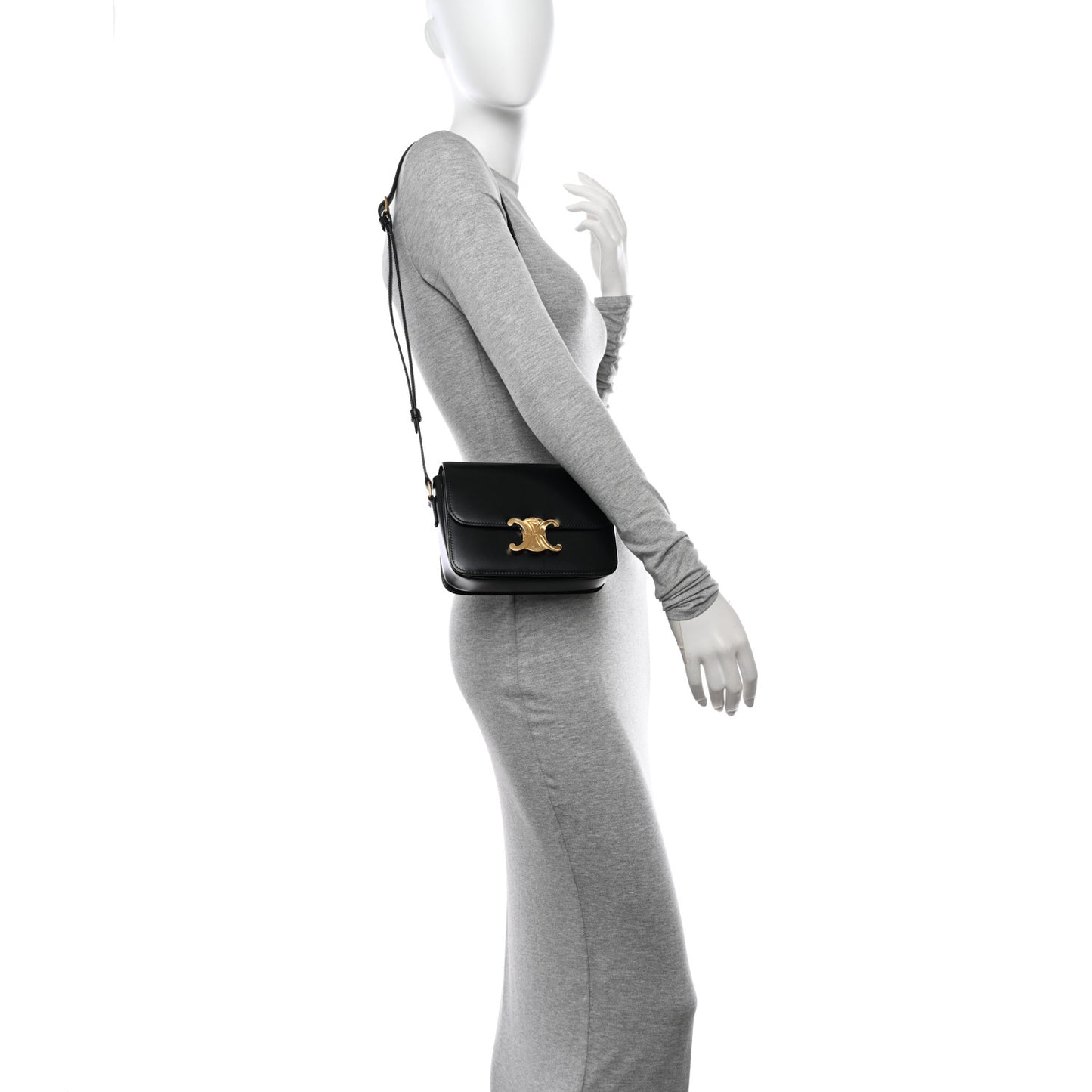 Shiny Calfskin Teen Triomphe Black