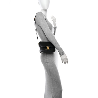Celine Shiny Calfskin Teen Triomphe Black 2 of 15